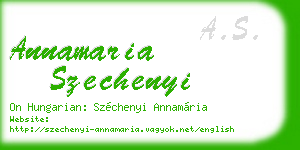 annamaria szechenyi business card